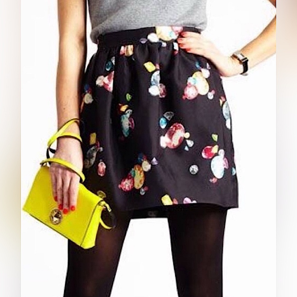 Kate Spade Mini Skirt - Women’s Black ‘cupcakeke’ Skirt, with Gem Print. Size 6